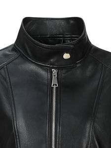 เสื้อแจ็คเก็ตฤดูหนาวสำหรับผู้หญิง ทำจากหนัง PU คลาสสิก ผ้าฝ้ายถัก กันน้ำ โลโก้สั่งทำได้ แห้งเร็ว ระบายอากาศดี เป็นมิตรกับสิ่งแวดล้อม คุณภาพสูง - Product Image 3