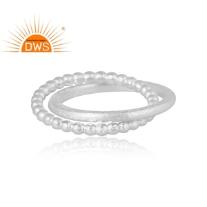 Hot Design Sterling <b>Silver</b> Band <b>Ring</b> Custom Design Jewelry For Women Gift For Her - Product Image 3