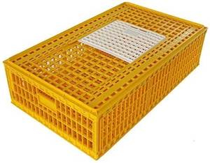 Caixa de transporte de aves de alta qualidade | Gaiola plástica para galinhas, patos e pombos | Longa duração e empilhável - Product Image 1