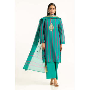 Traje Formal Verde para Mujer con Bordado Jacquard - Product Image 3