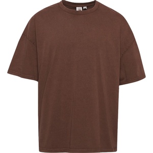 เสื้อยืดโอเวอร์ไซส์สำหรับผู้ชายทรงหลวมเปิดไหล่ปล่อยเข้ารูปผ้าฝ้ายดีไซน์ใหม่ออกแบบได้ตามต้องการ - Product Image 5