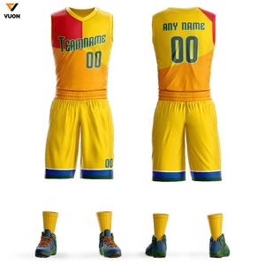 Uniforme de baloncesto personalizado de último diseño para equipos universitarios, uniformes de baloncesto de alta calidad, Conjunto de camiseta de baloncesto de precio ultrabajo - Product Image 2