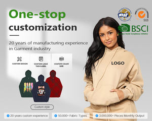 Jersey de algodón personalizado de peso pesado, sudaderas y sudaderas Unisex de alta calidad para mujer - Product Image 2