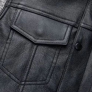 Chaleco de cuero para hombre con estilo para motocicleta Touring, Clubwear, aventura al aire libre y trajes occidentales clásicos - Product Image 4