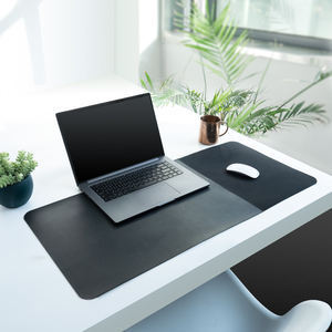 Tapis de bureau de luxe haut de gamme en cuir véritable, anti-odeurs, résistant, durable, écologique, surface d'écriture lisse - Product Image 4