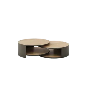 Vente en gros de table basse ronde en laiton massif de grande taille pour la décoration intérieure du salon, meubles de maison de haute qualité - Product Image 3