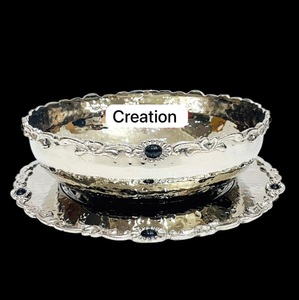 Nouveauté Plateaux de service en bois et métal en forme de palmier pour servir des chocolats, des desserts avec des bols - Product Image 6