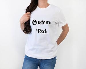T-shirts en coton de haute qualité pour femmes Logo imprimé personnalisé Motif 3D écologique Vêtements décontractés pour femmes et filles - Product Image 3