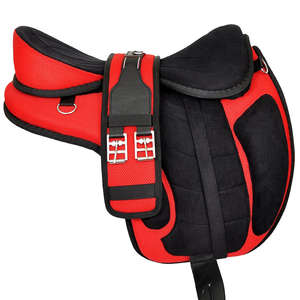 Sillín de caballo occidental de cuero de estilo inglés de calidad superior con juego de tachuelas hecho en Pakistán - Product Image 1