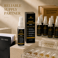 Huile de Soin Personnalisée pour Cuir Chevelu, Idéale pour Perruques en Dentelle et Extensions Capillaires, Séchage Rapide, Barrière Protectrice Invisible, Flacon Compte-gouttes en Verre, Marque Privée