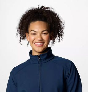 Diseño personalizado Collegiate Navy Mujeres Kruser Ridge Softshell Chaqueta Mangas completas y a prueba de viento Mujeres Running Chaquetas al aire libre - Product Image 5