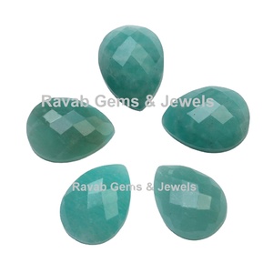 Alta calidad 12x16mm amazonita Natural forma de pera facetado Briolette piedras preciosas fabricación de joyas calibrado tamaño piedra fabricante - Product Image 2