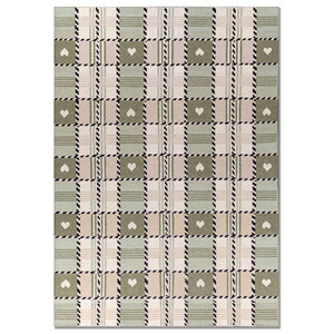 Tapis en laine tissée plate Alhambra vert pour la décoration de la maison, salon, couloir, tapis rectangulaire en jute pour chambre à coucher/tapis de chevet - Product Image 1