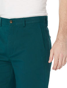 Shorts cargo pour hommes en coton solide sur mesure OEM avec une coupe ample élégante, plusieurs poches, taille élastique confortable - Product Image 3