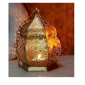 Accessoires de décoration pour la maison, la chambre et le balcon, lanterne à bougie en aluminium marocain décorative, style unique - Product Image 1