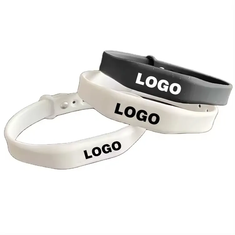 Custom Design Nfc Bracelet Rfid Silicone Polyester Stretch Repeatable Eco Wristband