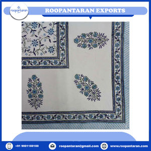 Venta caliente 100% mantel de algodón bloque de mano impreso diseño Jacquard artesanía atemporal mejor precio para mesa de algodón puro - Product Image 4