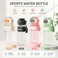 Bouteille de sport en plastique élégante et résistante à la chaleur avec double paille et double couvercle pour hommes et femmes, idéale pour le cyclisme, le fitness et les activités quotidiennes en extérieur