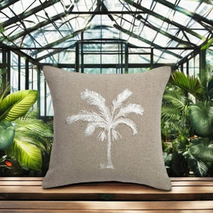 Housse de coussin en lin naturel blanc brodé sur mesure en gros, coussins fonctionnels et positionneurs, amovibles et lavables - Product Image 3