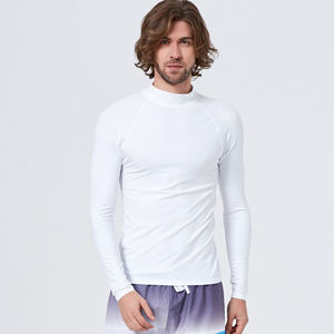 Ligero transpirable de secado rápido para hombres Rash Guard Ropa de entrenamiento teñida lisa en varios colores Servicio OEM disponible Men Rash Guard - Product Image 6