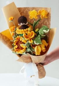 Ramo de Girasoles Hecho a Mano con Ganchillo, Ramo de Ganchillo para el Día de la Madre, San Valentín, Navidad, Ramo de Ganchillo Hecho a Mano para Días Festivos - Product Image 3