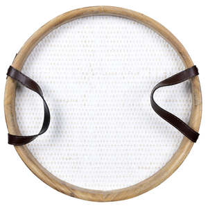 ถาดไม้ทรงกลมสำหรับเสิร์ฟบนโต๊ะ,ถาดไม้สำหรับตกแต่งงานหัตถกรรม - Product Image 6