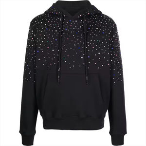 <b>Men's</b> Hoodies Rhinestone Pullover 100% Cotton <b>Oversize</b> Printing Custom Hoodies Manufacturers Heavyweight <b>Hoodie</b> <b>for</b> <b>Men</b> - Product Image 4