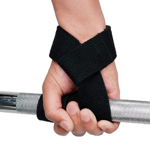 Correas de soporte de muñeca de levantamiento de pesas ajustables hechas en fábrica, accesorios de levantamiento de pesas con logotipo personalizado para uso en gimnasio, precio competitivo - Product Image 1