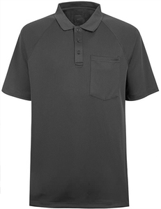 Coton Hommes Casual Court Respirant pour POLO Chemise Double Piqué Style Doux avec Imprimé Charbon Solide Respirant LYON Collection - Product Image 5