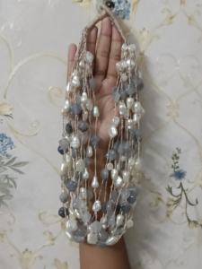 Fabricante Indio Líder en Joyería de Moda de Alta Calidad, Juego de Collar y Aretes de Latón Chapado en Oro con Imitación de Perlas, Multicolor, para Mujer - Product Image 2