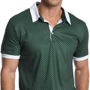 Camiseta Polo de Algodón de Alta Calidad para Hombre, Corte de Lujo, Versátil, Informal, Suave y de Talla Grande, Tejido de Punto Estampado - Product Image 5