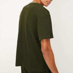 Recién llegado, Camiseta 100% de algodón para hombre, tamaño personalizado, secado rápido, ligero, transpirable, manga corta, estampado de patrón sólido, camisa de etiqueta privada - Product Image 4