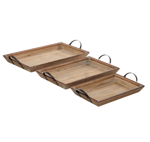Wooden Serving Tray 2 Pieces Custom Logo Wood Tray High Quality and Dinner Serving Tray Top Price - Product Image 2