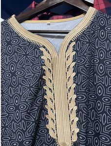 Marocain Simple Style Musulman Hommes Vêtements thobe Coton À Manches Longues Hommes Jubah Daffah thobe Arabe Vêtements Brodé Thobe - Product Image 4