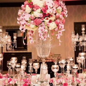 Estante de exhibición de flores doradas metálicas de tamaño personalizado, decoraciones de mesa para fiestas en casa y bodas, soporte para mesas y soporte para flores - Product Image 5