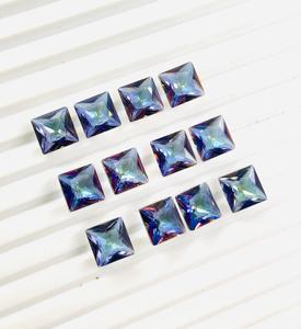 Topaze mystique carrée de haute qualité 9MM pierres précieuses en vrac pierres calibrées naturelles commande minimale 100 carats - Product Image 2