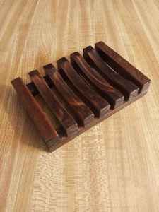 1/6เป็นมิตรกับสิ่งแวดล้อมธรรมชาติไม้จานผู้ถือสบู่สำหรับห้องน้ำและร้านอาหารห้องน้ำไม้ห้องน้ำสบู่ - Product Image 3