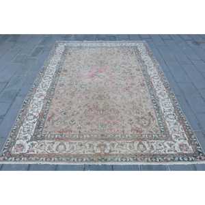 Alfombra Turca Vintage de Lana Blanca, 7.8x11.1 pies (239x338 cm) - Product Image 1