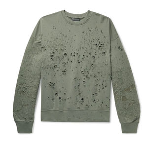 Nouvelle vente chaude personnalisé détresse grande taille hommes sweats goutte épaule respirant en détresse hommes élégant sweats - Product Image 3