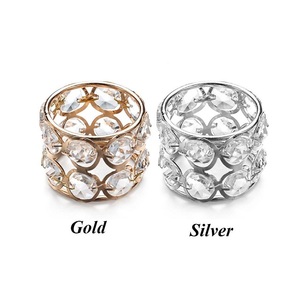 Set of 6 Metal And <b>Crystal</b> Napkin Rings Round Shape Customized Size Napkin Tissue Rings For <b>Top</b> Selling - Product Image 6