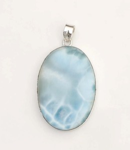 7x9mm poire Larimar pendentif joli bijoux en laiton argenté avec plaqué or cadeau d'anniversaire pour elle prix bas - Product Image 3