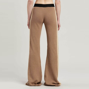 กางเกงผ้าแคนวาสทรงขาบานเอวสูงยืดหยุ่นสำหรับผู้หญิง ฤดูหนาว รับผลิตแบบ OEM พร้อมบริการสร้างแบรนด์ตามความต้องการ เป็นมิตรต่อสิ่งแวดล้อม - Product Image 2