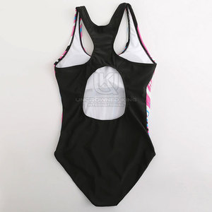 Comfortable Color Contrast Breathable Women Swimming Suit Sustainable Seamless Swimming Suit - Product Image 4