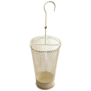 Soporte de paraguas de hierro de metal con recubrimiento de polvo blanco de calidad superior Diseño fabuloso Almacenamiento de paraguas perfecto de gran tamaño redondo - Product Image 4