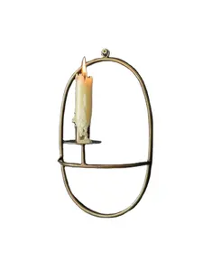 Antique Brass Beautiful Metal Wire Solid Candle Holder Home Decor Best Selling Elegant Candle Holder for Wall