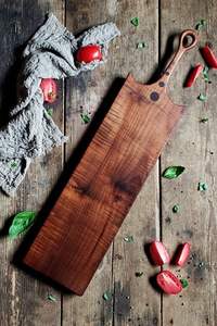 Planche à découper en bois d'acacia naturel la plus vendue à la main avec poignée planche à découper de légumes bon marché pour la cuisine - Product Image 5