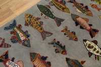 TAPIS TAPIS haute laine poisson tapis terre cuite thème nautique tapis Art Marine Design persan tapis pour vivre décor à la maison ensemble
