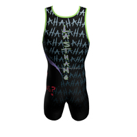 Singlet de Lucha Libre Profesional para Hombre, de Alta Calidad, Sin Mangas, Duradero, Cómodo, Transpirable, Ligero, de Spandex/Poliéster, Antiarrugas