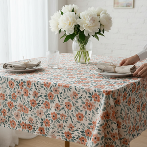 100% Cotton Luxury Solid Color Washable Eco-Friendly Customizable Durable <b>Tablecloth</b> 140x180cm Multi-Use Home Hotel Party - Product Image 1