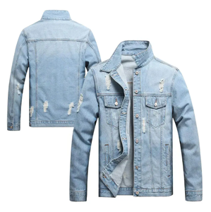 Veste en jean personnalisée de haute qualité Veste en jean Winters unie pour hommes - Product Image 3